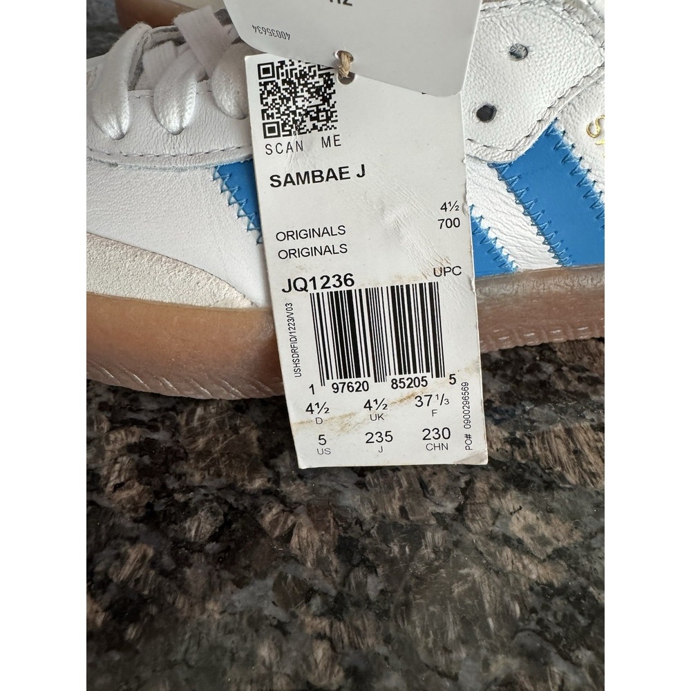 JQ1236 Adidas Originals Sambae Girls' Grade School Shoes Size 5 Sneakers - Picture 9 of 9